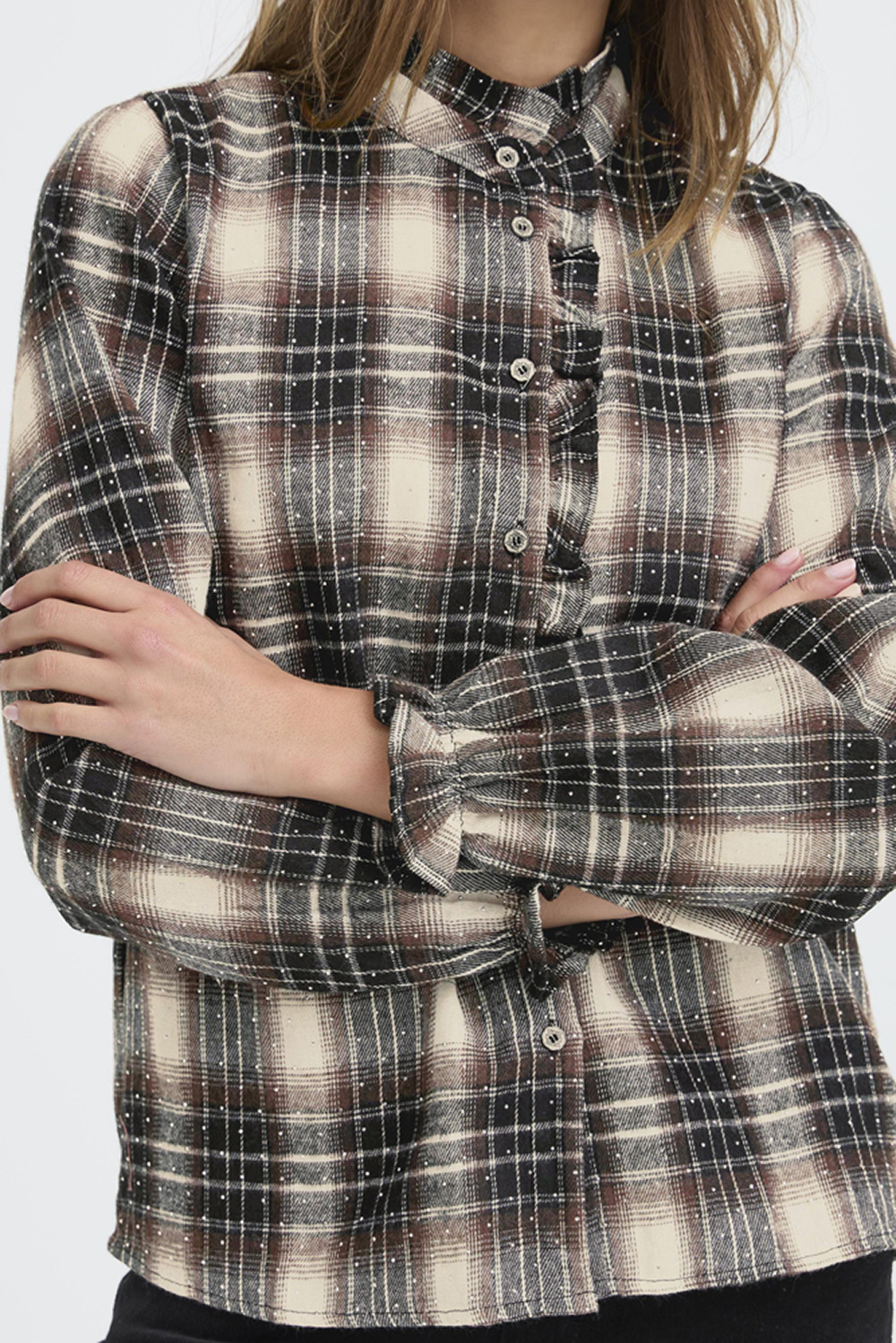Pulz Jeans - PZ KATELYN LS FRILL SHIRT