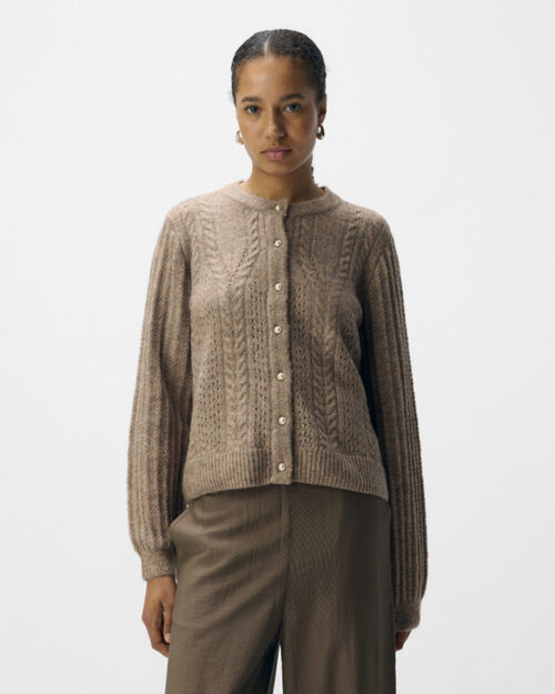 OBJECT - OBJ FLORA RE LS KNIT CARDIGAN