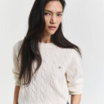 GANT - LAMBSWOOL CABLE C-NECK