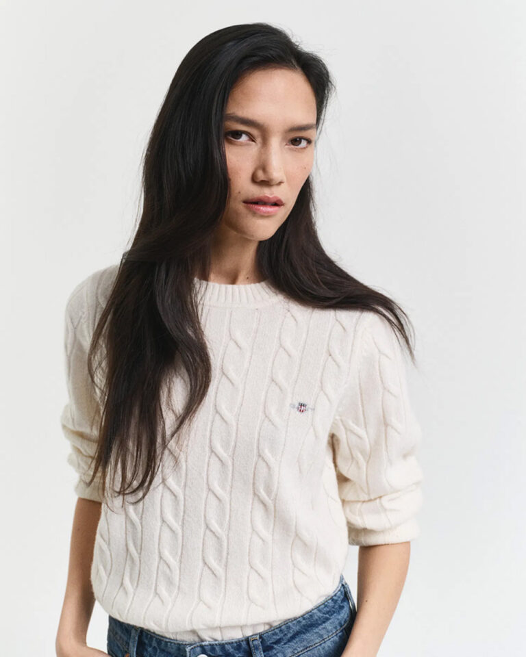 GANT - LAMBSWOOL CABLE C-NECK