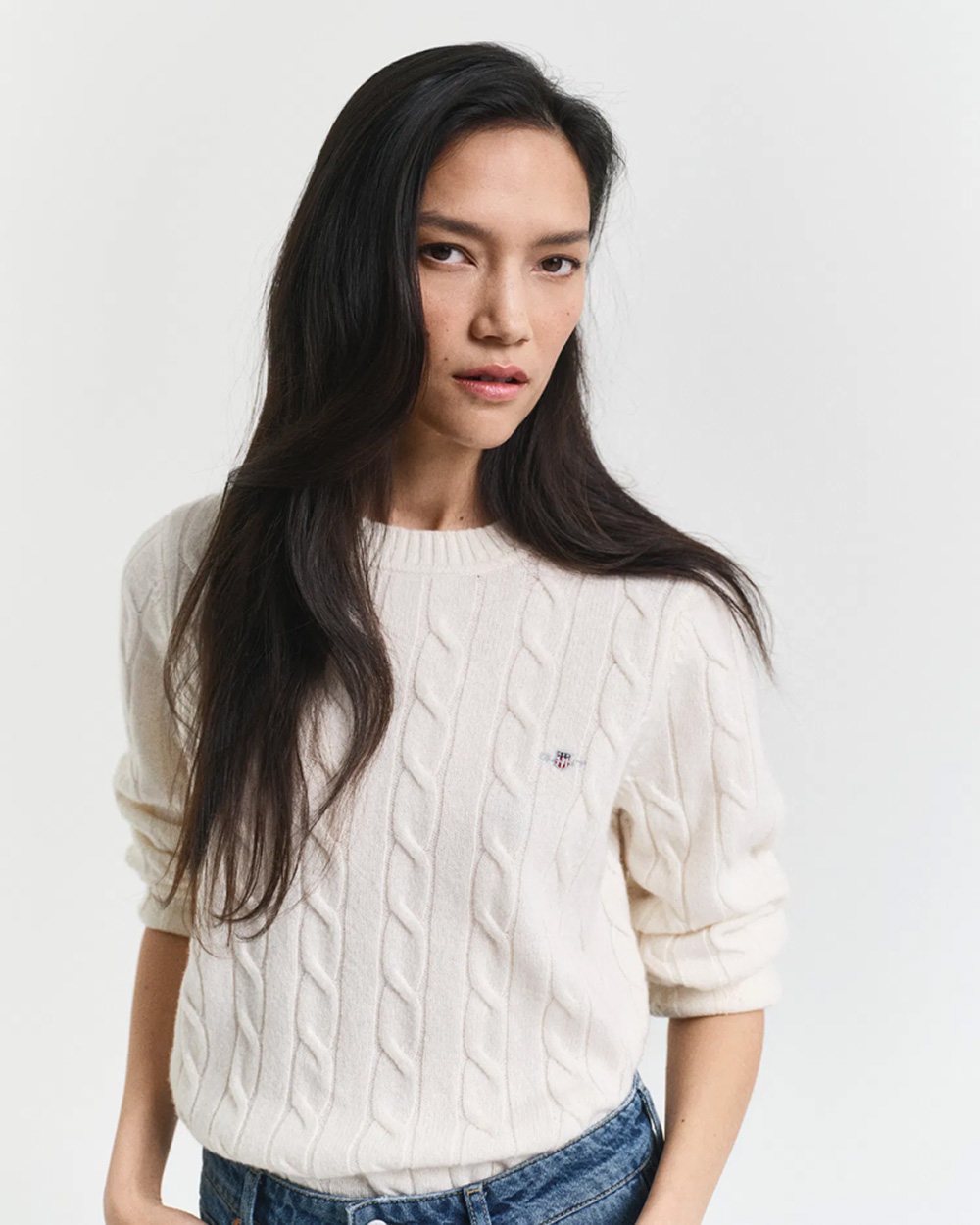 GANT - LAMBSWOOL CABLE C-NECK