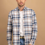 Fynch-Hatton - HERRINGBONE CHECK L/E SKJORTE