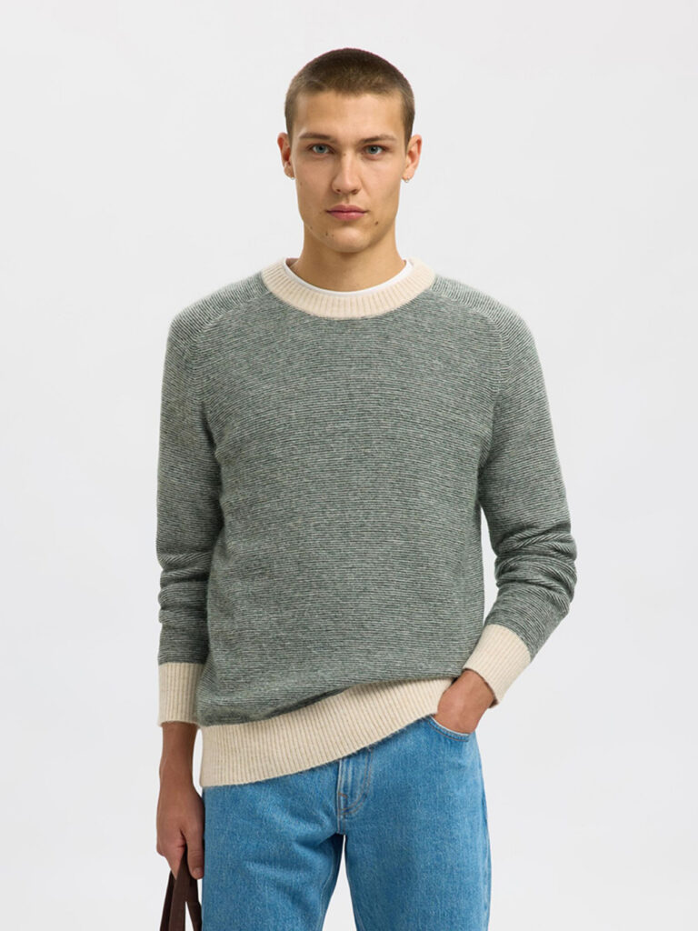 SELECTED HOMME - SLHRAI LS KNIT CREW NECK