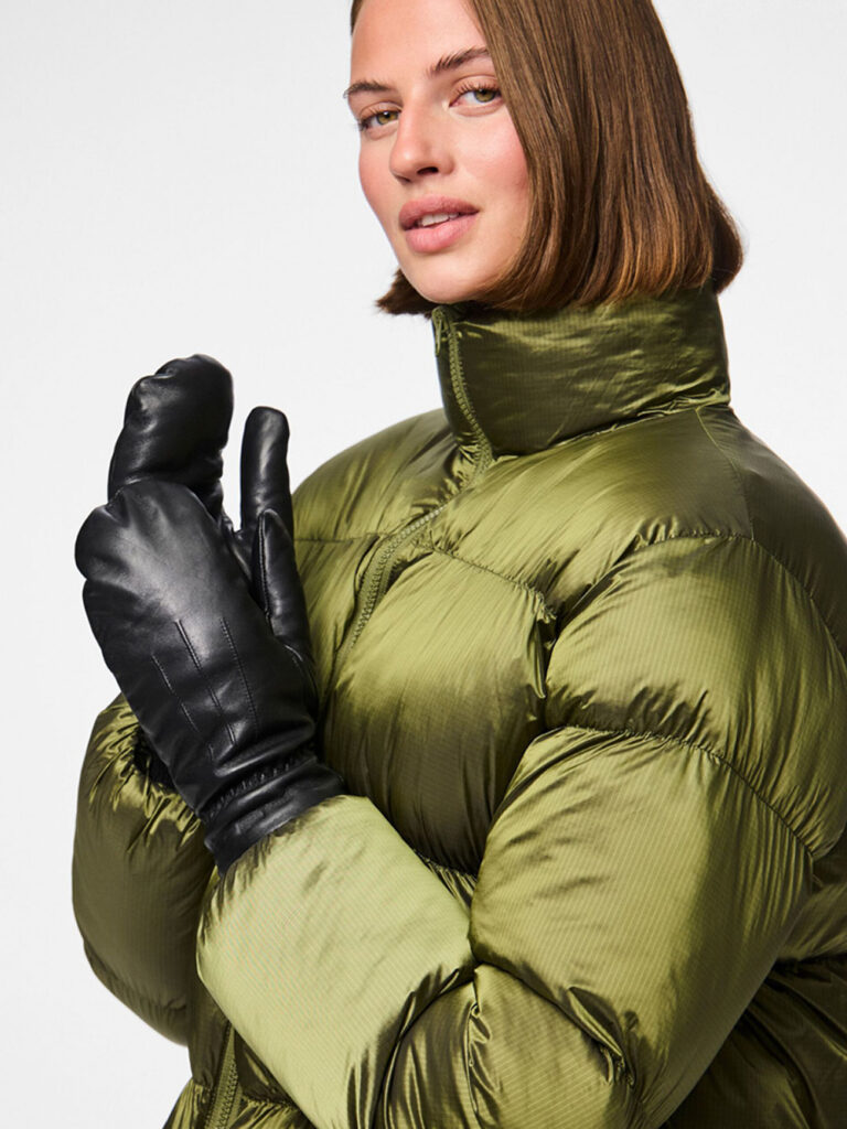 PIECES - PC NELLIE LEATHER MITTENS