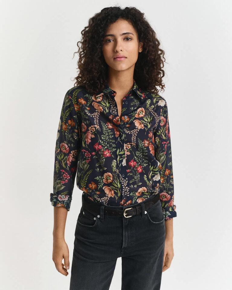 GANT - REG FLORAL PRINT SILK BLOUSE