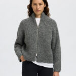 SELECTED FEMME - SLF ANJULI LS KNIT ZIP CARDIGAN