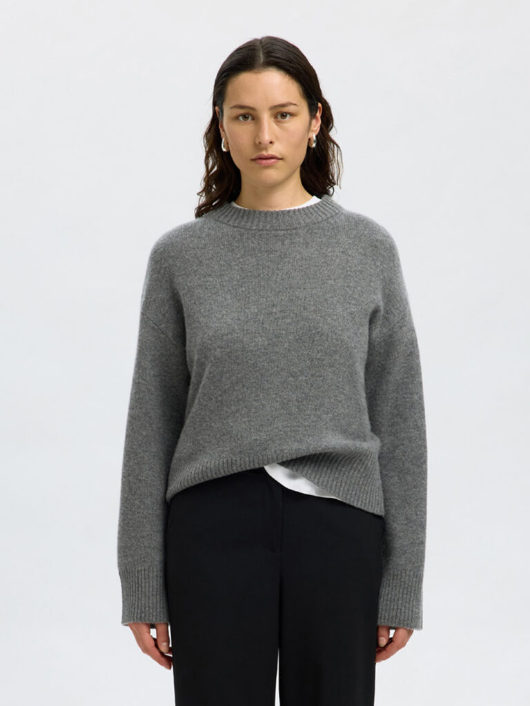 SELECTED FEMME - SLFCILLE CASHMERE BLEND LS KNIT O-NECK