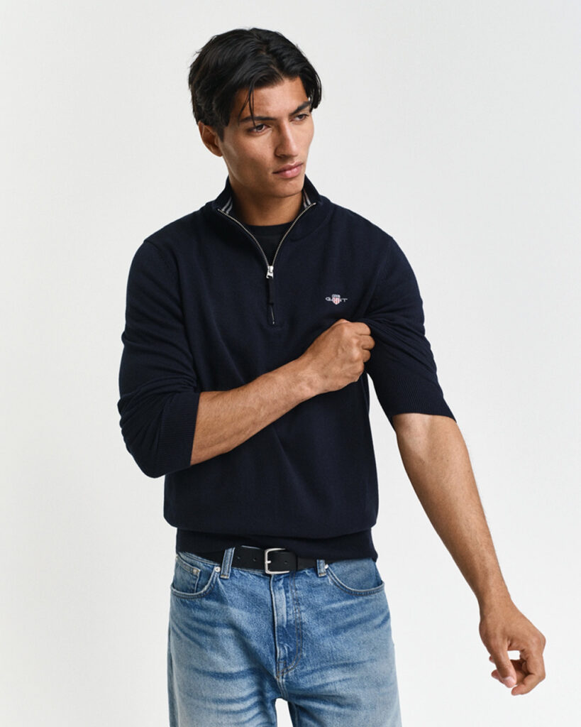 GANT - CLASSIC COTTON HALV ZIP