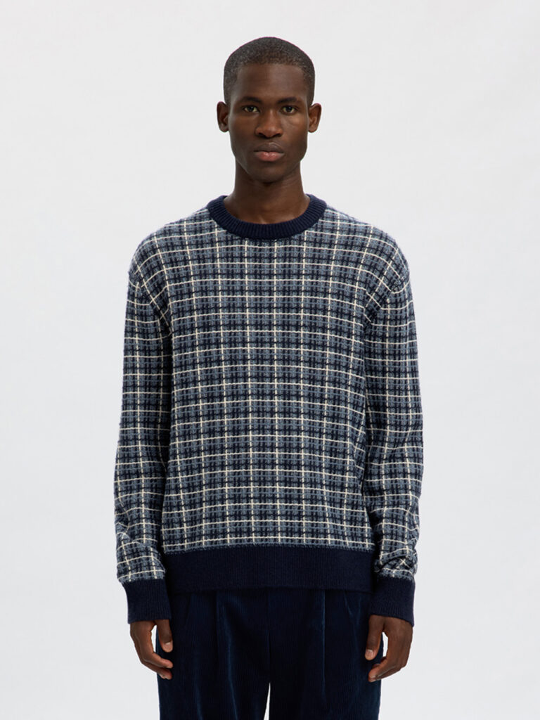 SELECTED HOMME - SLHMIKOLAS LS KNIT RELAXED CREW NECK