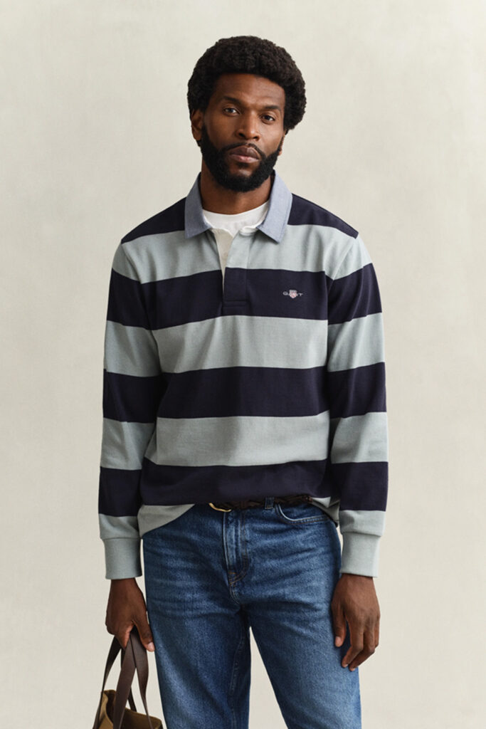 GANT - REG CHAMBRAY STRIPE HEAVY RUGGER