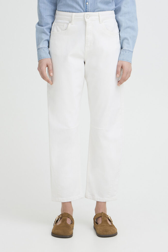 Pulz Jeans - PZ ANNI ECRU HW JEANS BARREL