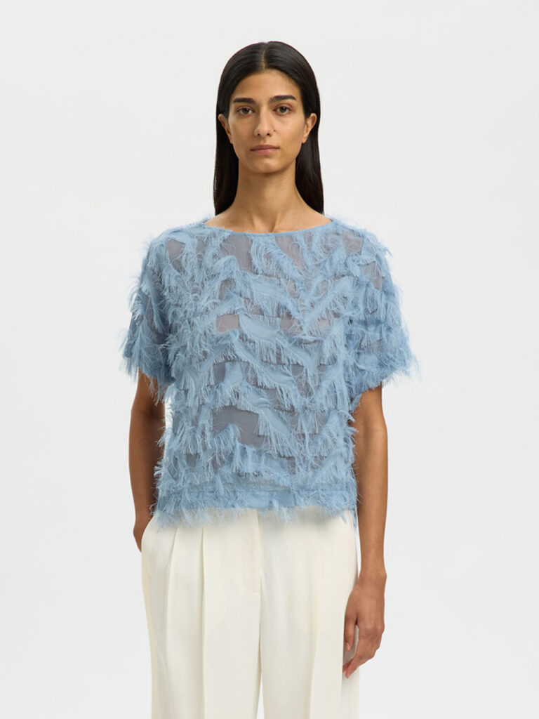 SELECTED FEMME - SLF MYLINE SS BOAT NECK TOP