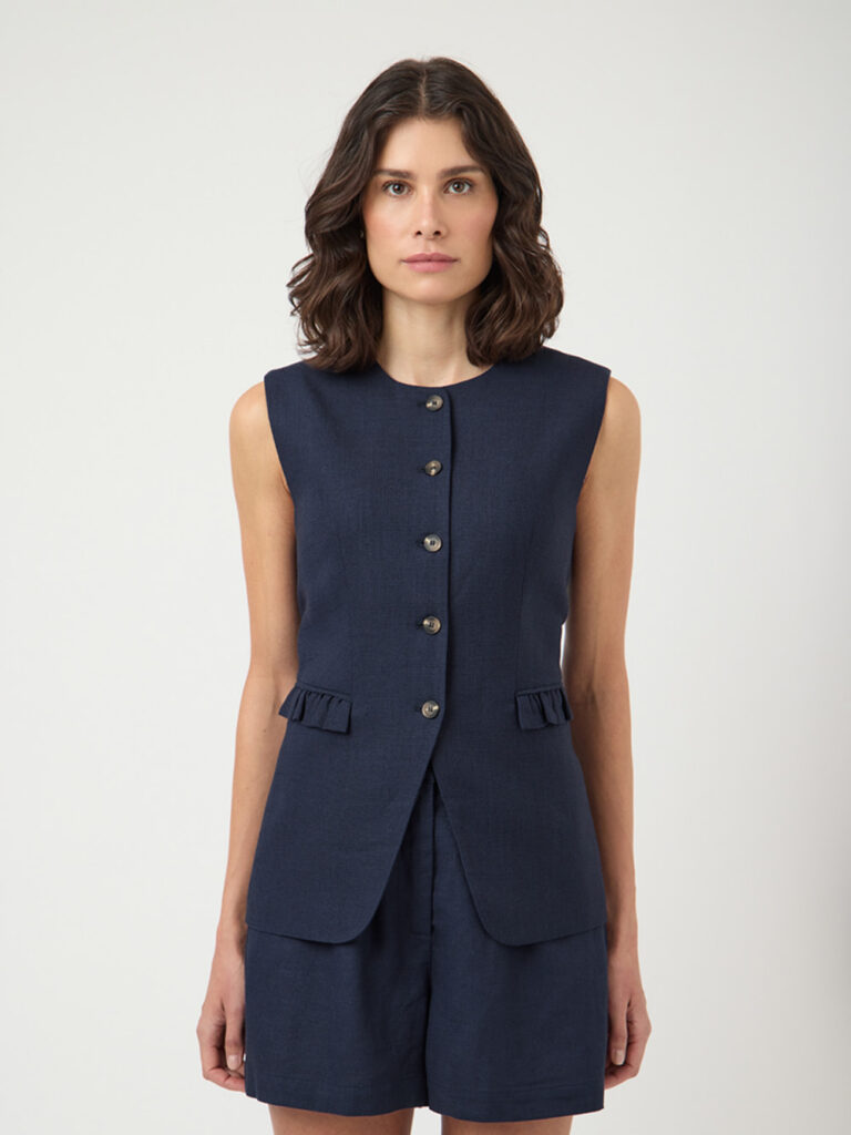 Y.A.S - YAS AGANA LINEN BLEND WAISTCOAT