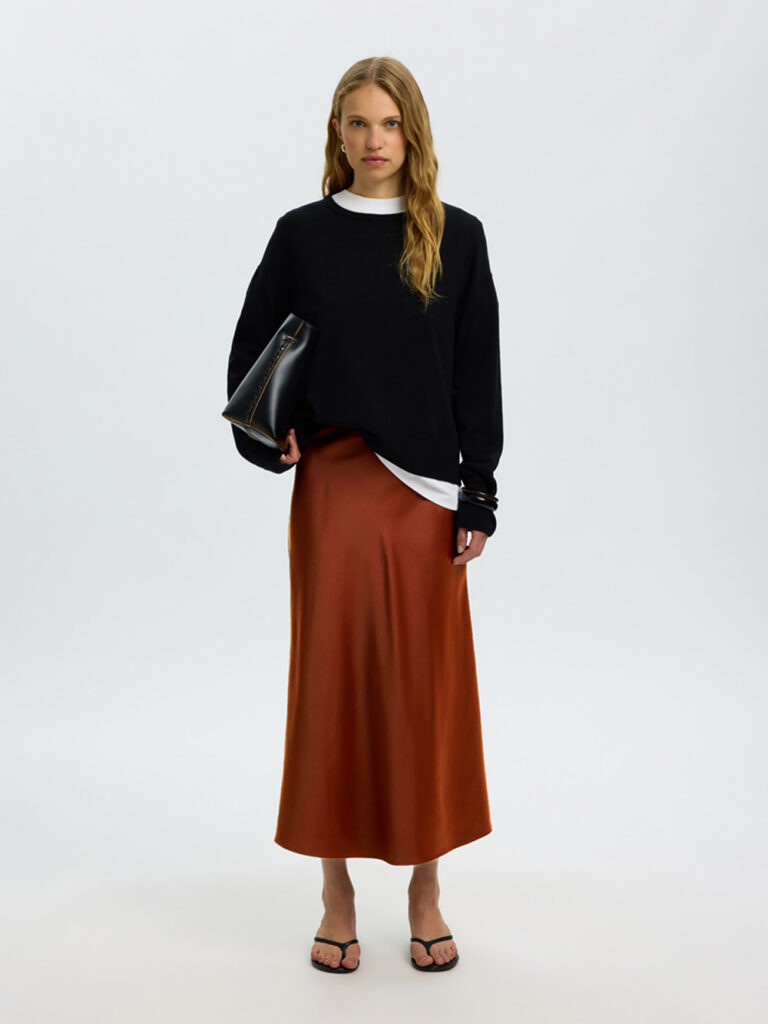 SELECTED FEMME - SLFLENA HW MIDI SKIRT