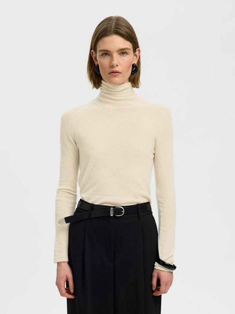 SELECTED FEMME - SLW VENDY WOOL KNIT ROLL NECK