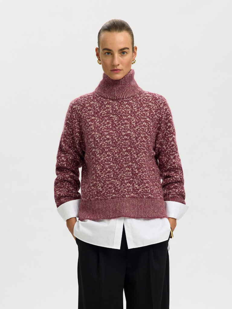 SELECTED FEMME - SLW LULU DUO LS KNIT HIGH NECK