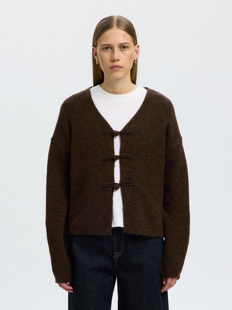 SELECTED FEMME - SLW  LULU LS DUFFLE KNIT CARDIGAN